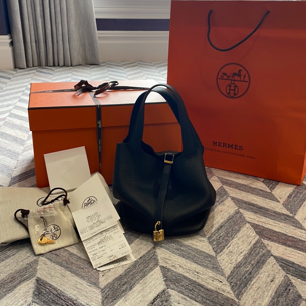 Hermes picotin lock 22.clemence leather